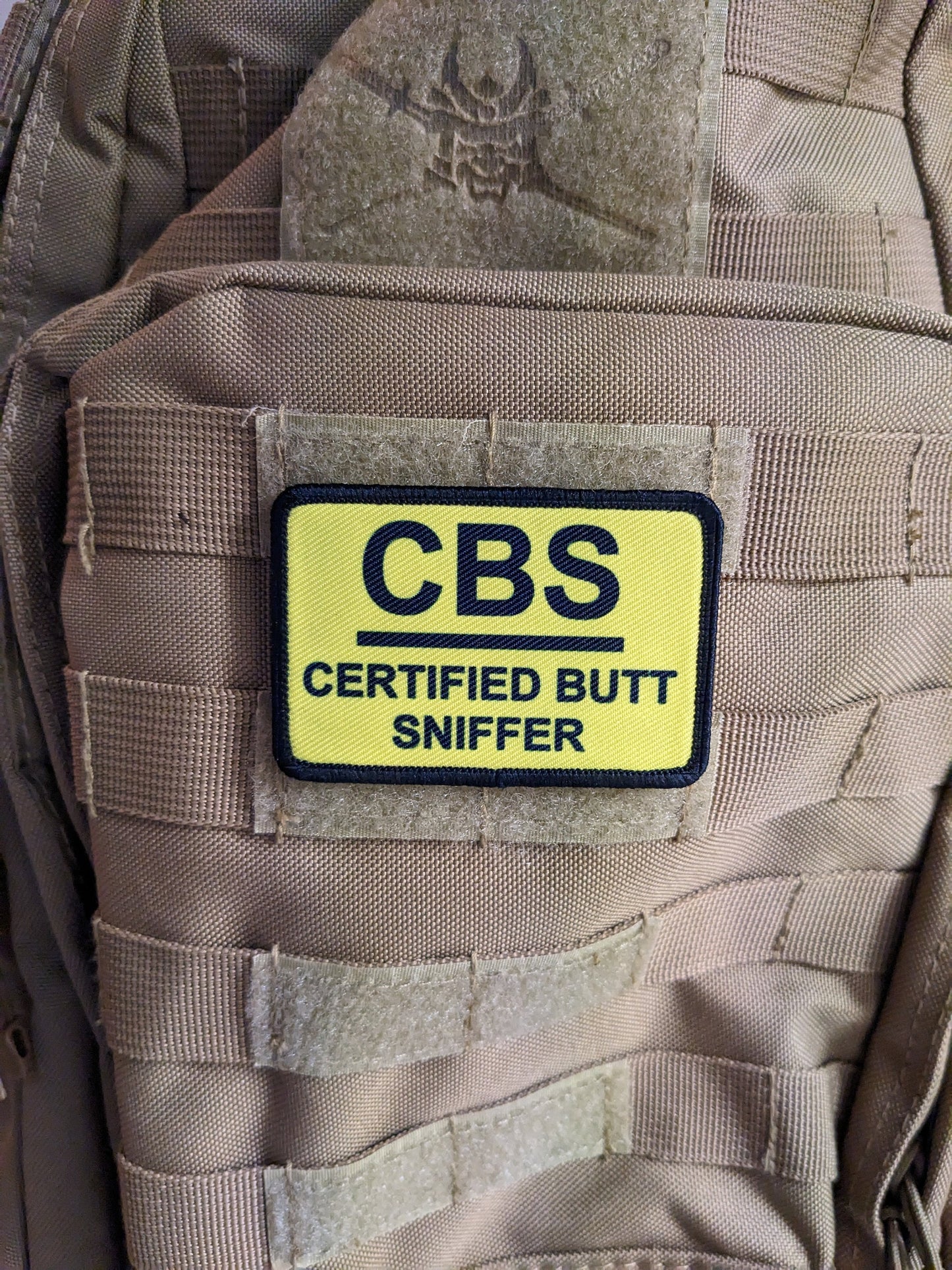 Certified butt sniffer vest patch 2"x3" removable morale patch with hook and loop backing