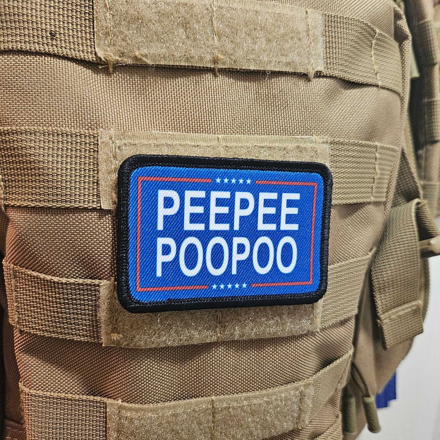 Peepee poopoo 2024 meme patch removable patch 2"x3" morale patch with hook and loop backing