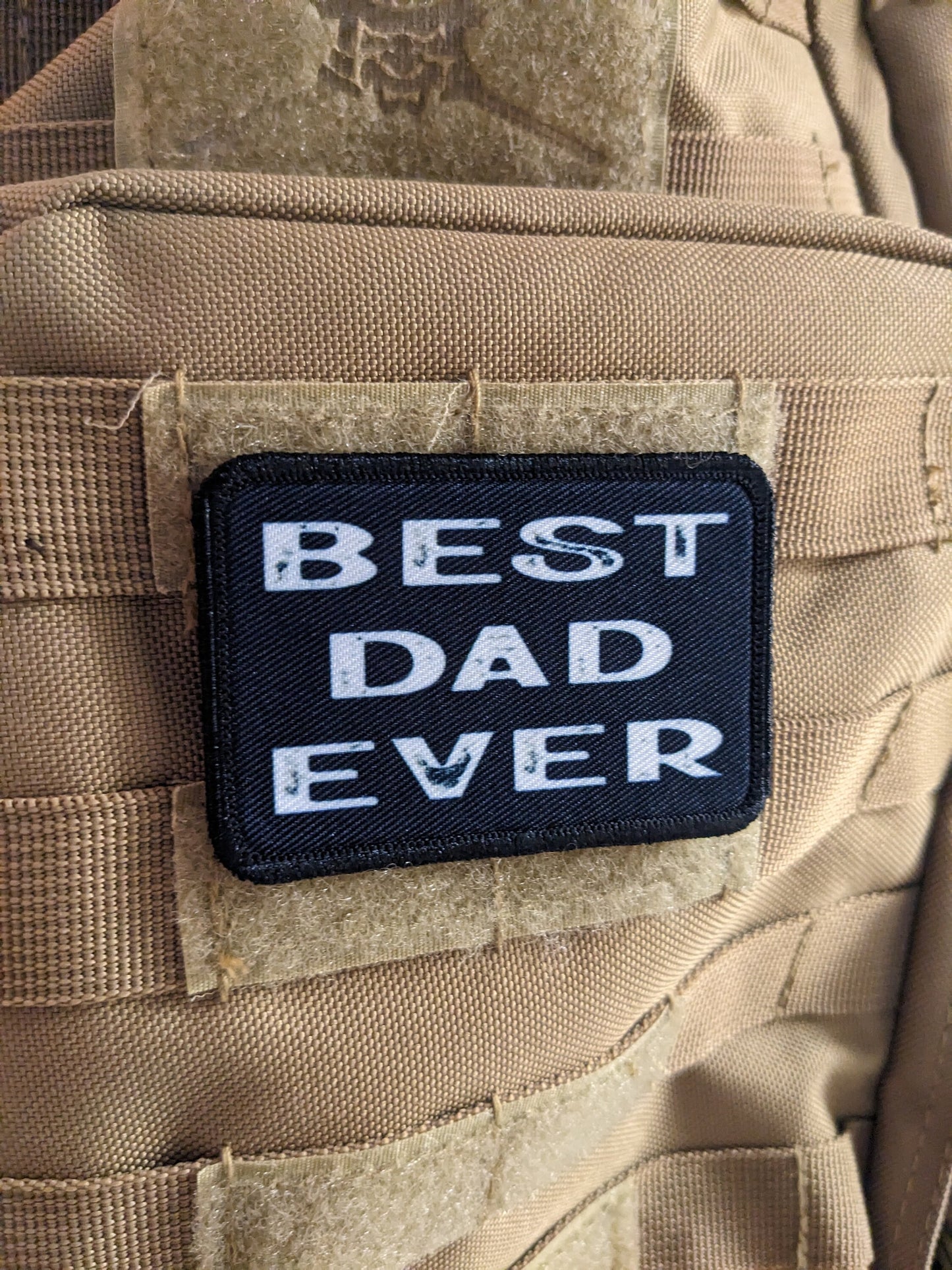 Best dad ever 2"x3" morale patch with hook and loop backing father's day edc