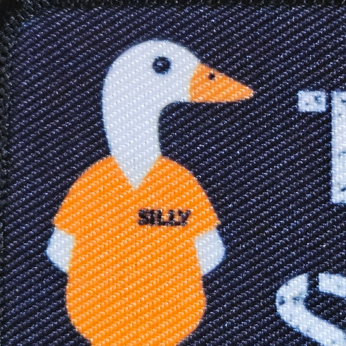 Silly goose was too silly prison meme funny 2"x3" morale patch with hook and loop backing