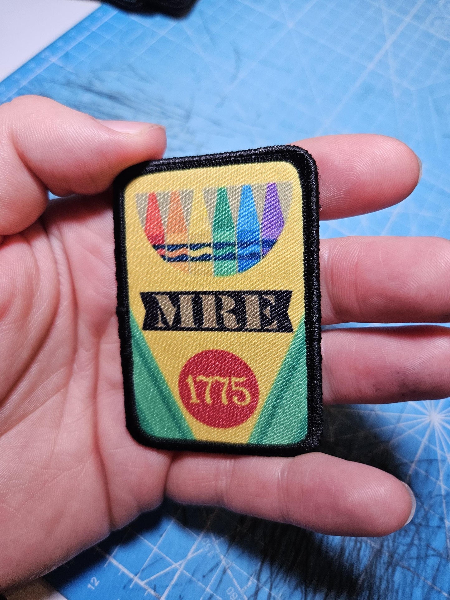Crayon eaters marine meme ration red tastes like cherry 2"x3" morale patch with hook and loop backing military joke meme