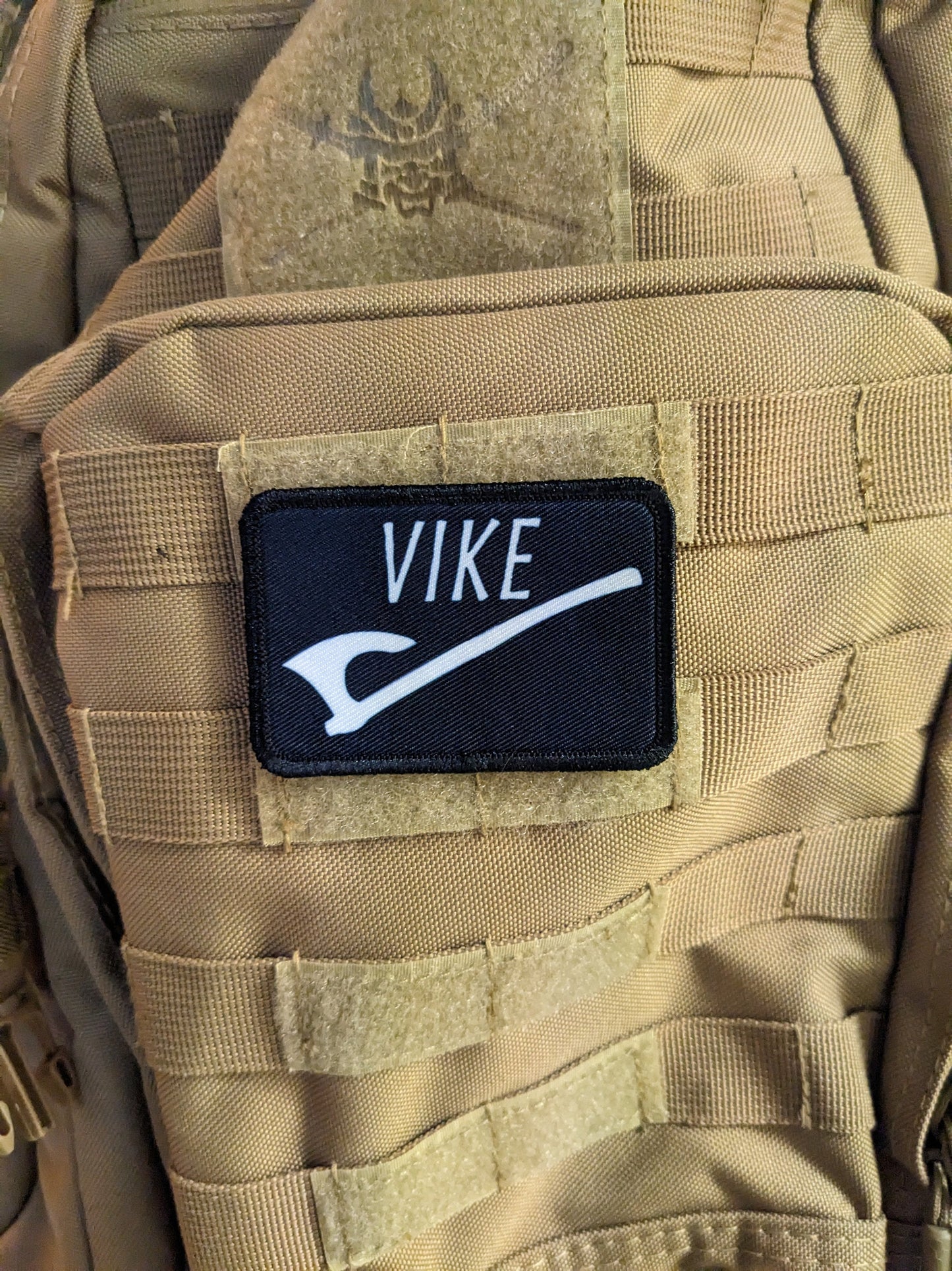 Viking Norse axe meme 2"x3" morale patch with hook and loop backing
