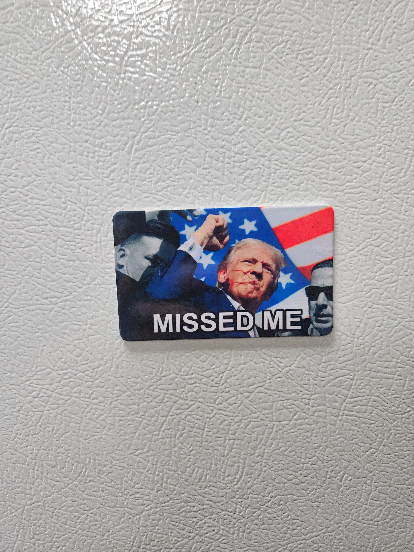 Donald fist raised you missed fridge magnet x3. 2x3.5" dimensions