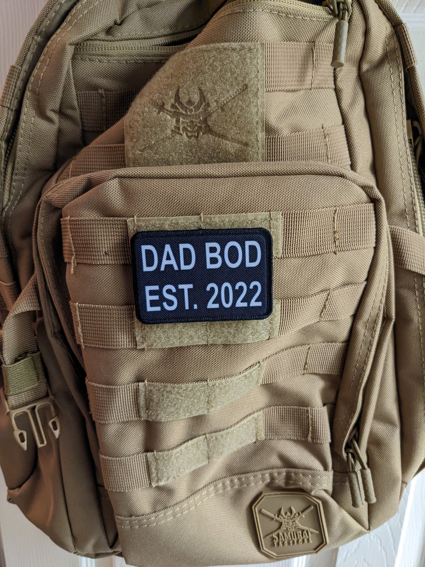 Dad bod est 2022 I can do custom year 2"x3" morale patch with hook and loop backing military joke meme