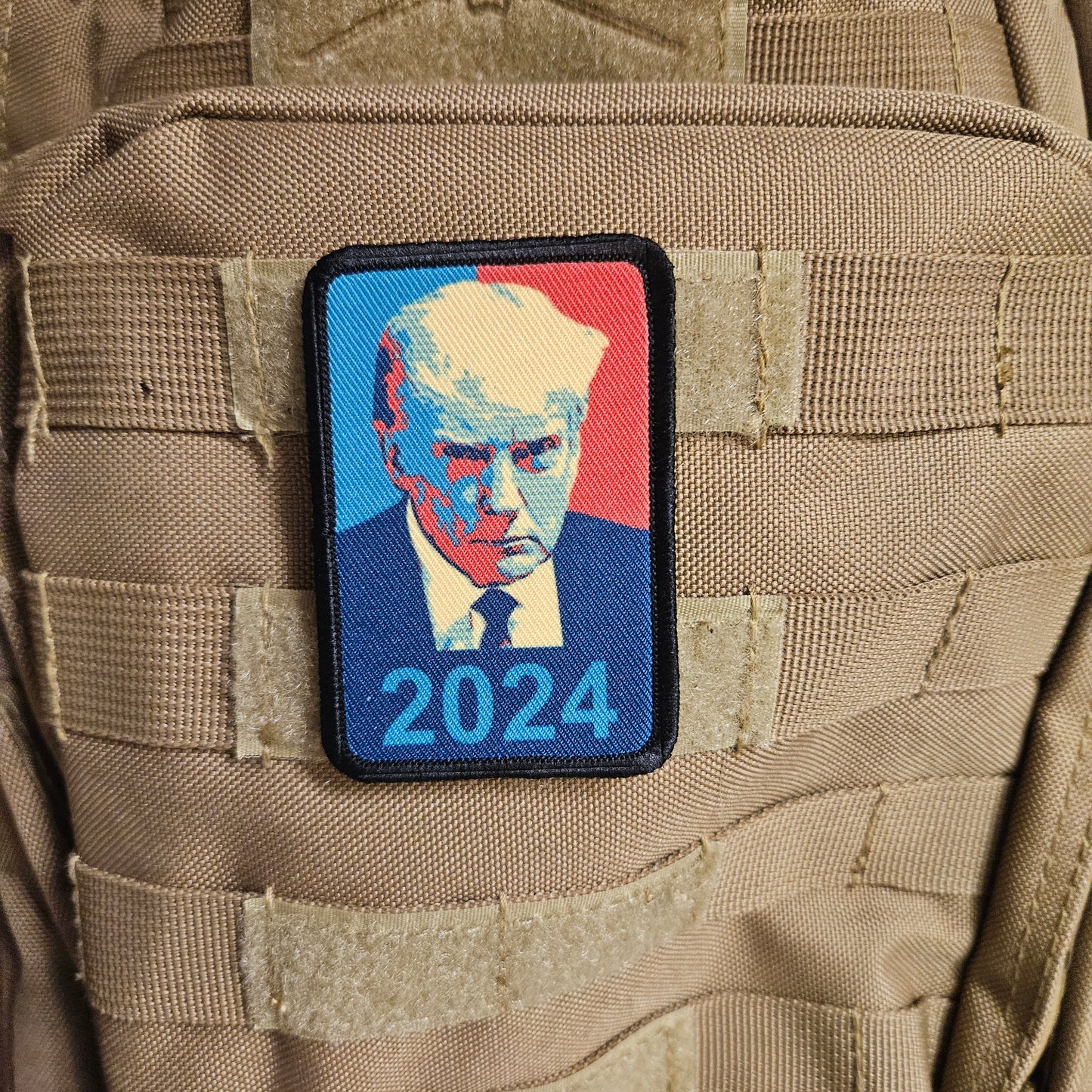 2024 mugshot poster meme funny 2"x3" removable morale patch with hook and loop backing