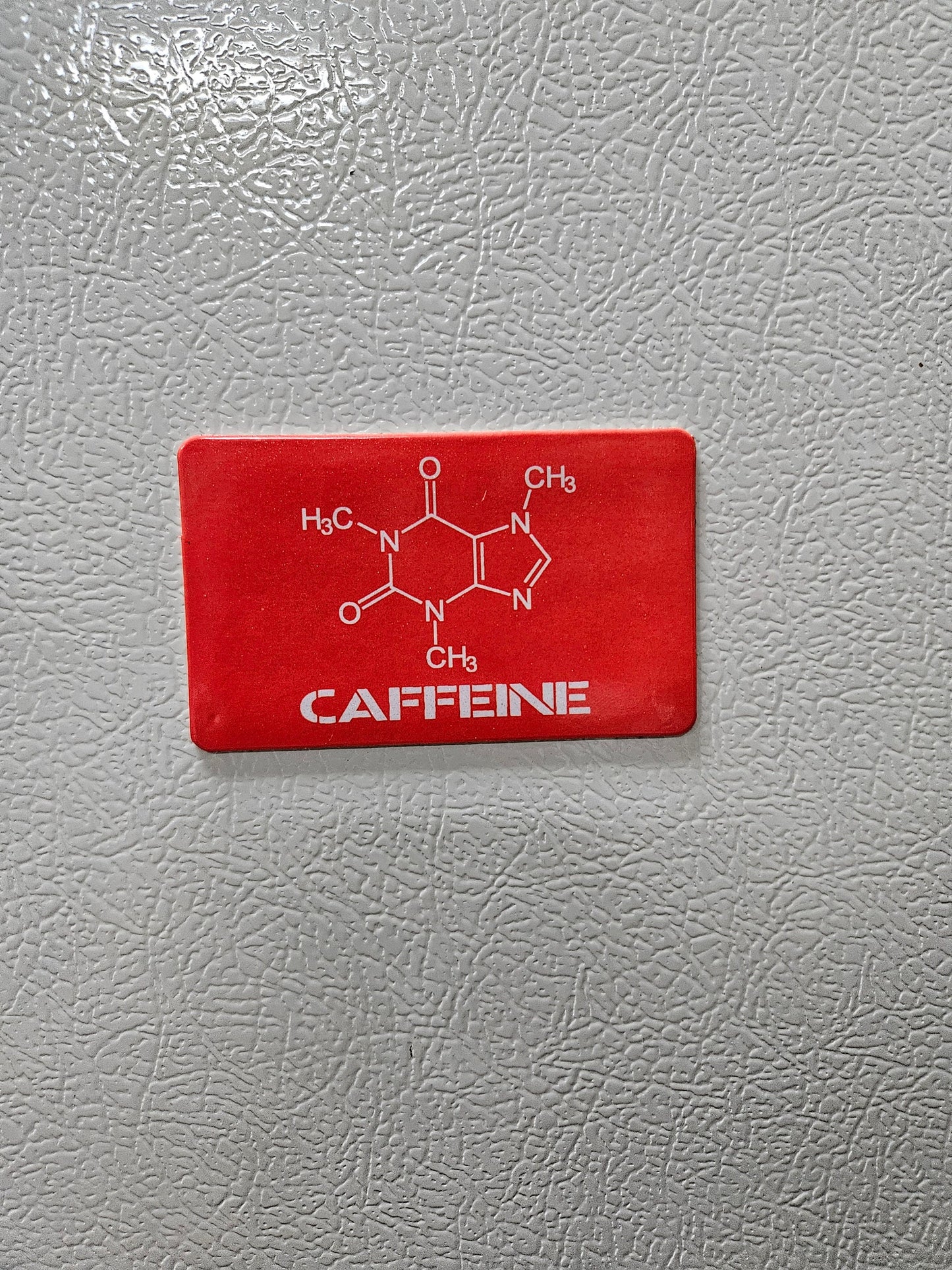 Caffeine molecule coffee enthusiast fridge magnet 2x3.5" dimensions