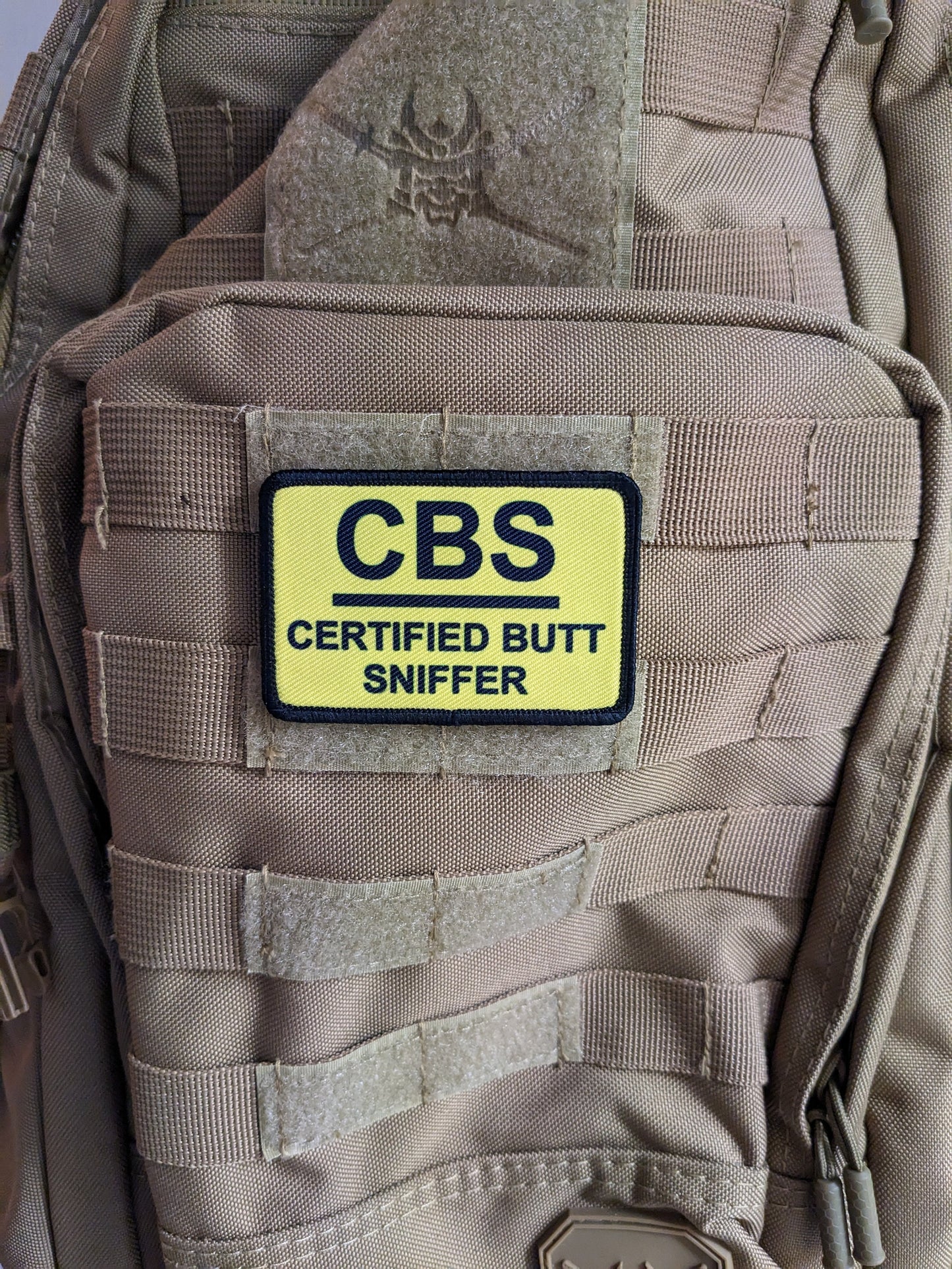 Certified butt sniffer vest patch 2"x3" removable morale patch with hook and loop backing