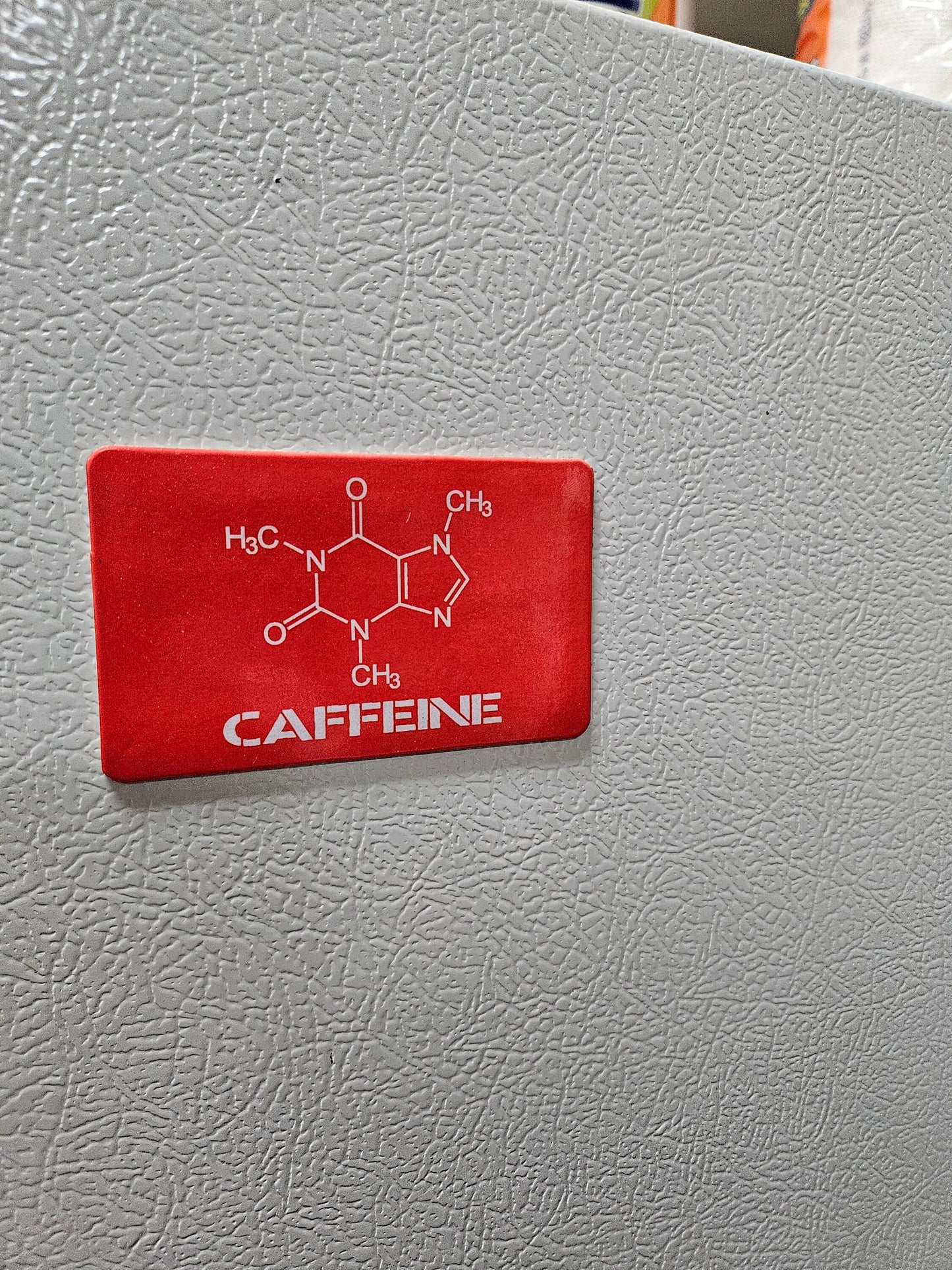 Caffeine molecule coffee enthusiast fridge magnet 2x3.5" dimensions