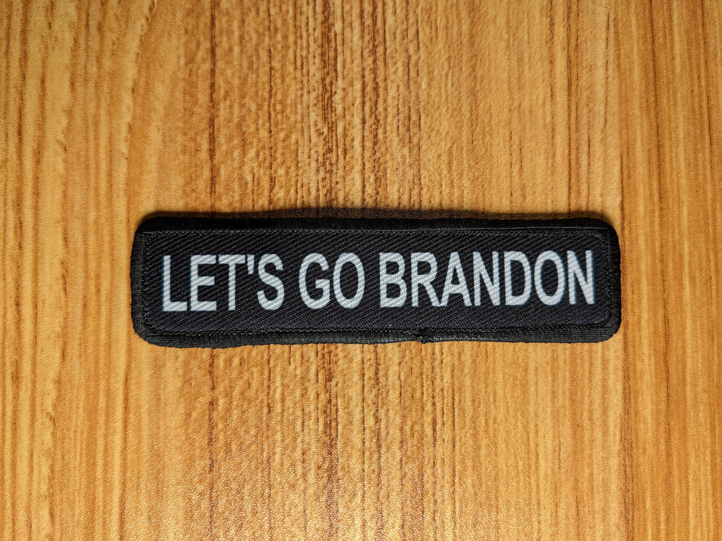 Let's Go Brandon meme 1"x4" removable morale patch with hook and loop backing good for back of operator hats