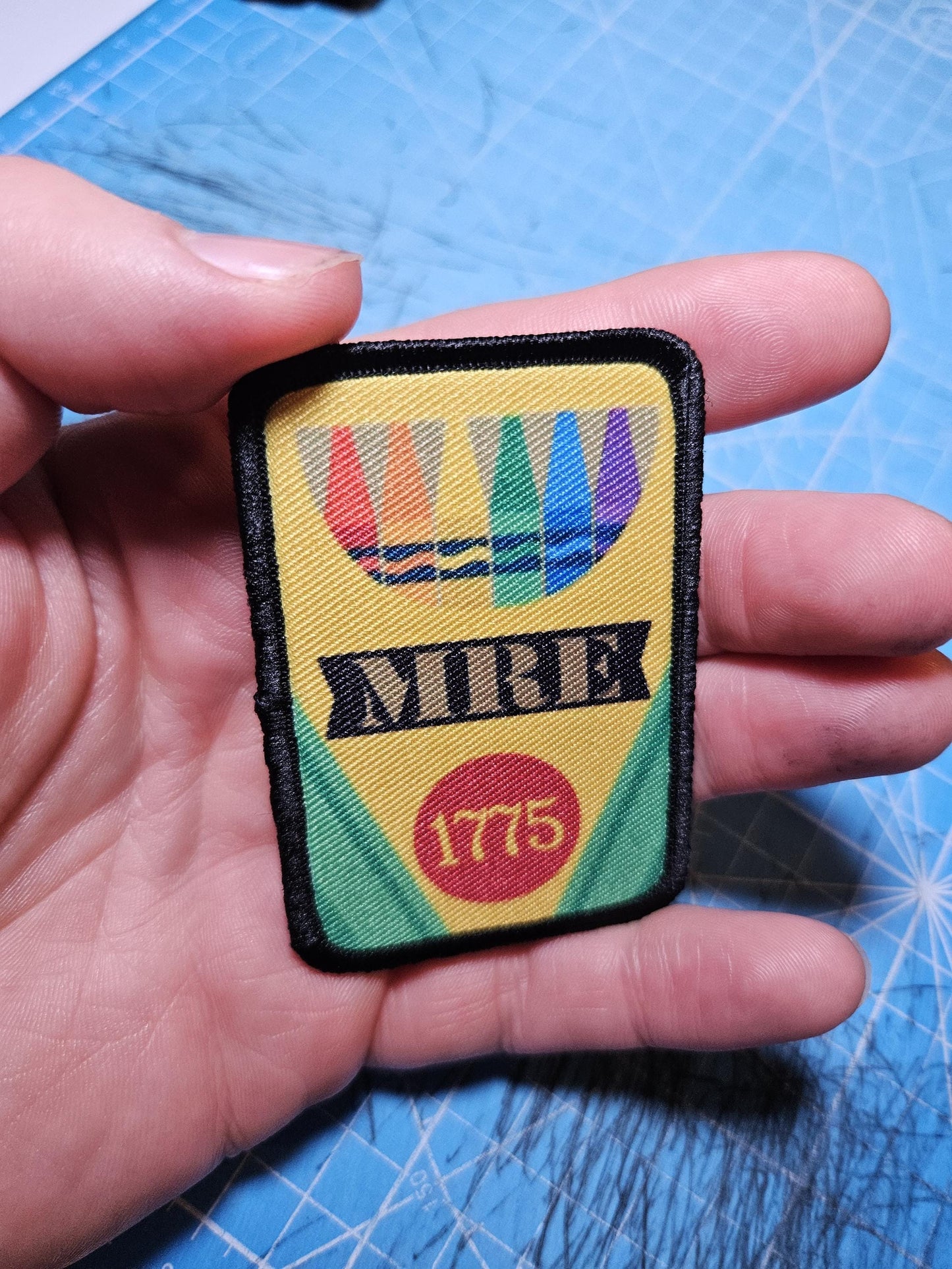 Crayon eaters marine meme ration red tastes like cherry 2"x3" morale patch with hook and loop backing military joke meme