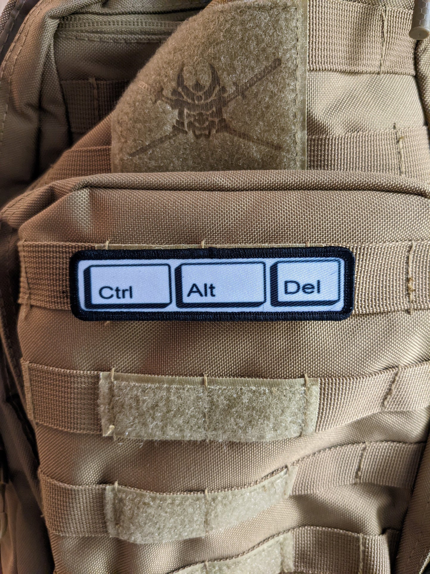 Ctrl alt del control alt delete 1"x4" removable morale patch with hook and loop backing good for back of operator hats