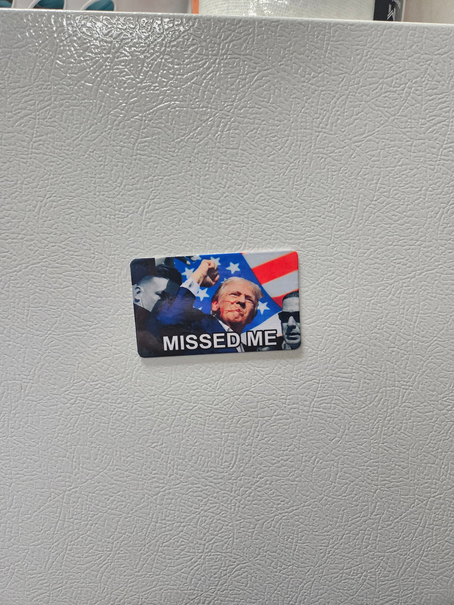 Donald fist raised you missed fridge magnet x3. 2x3.5" dimensions