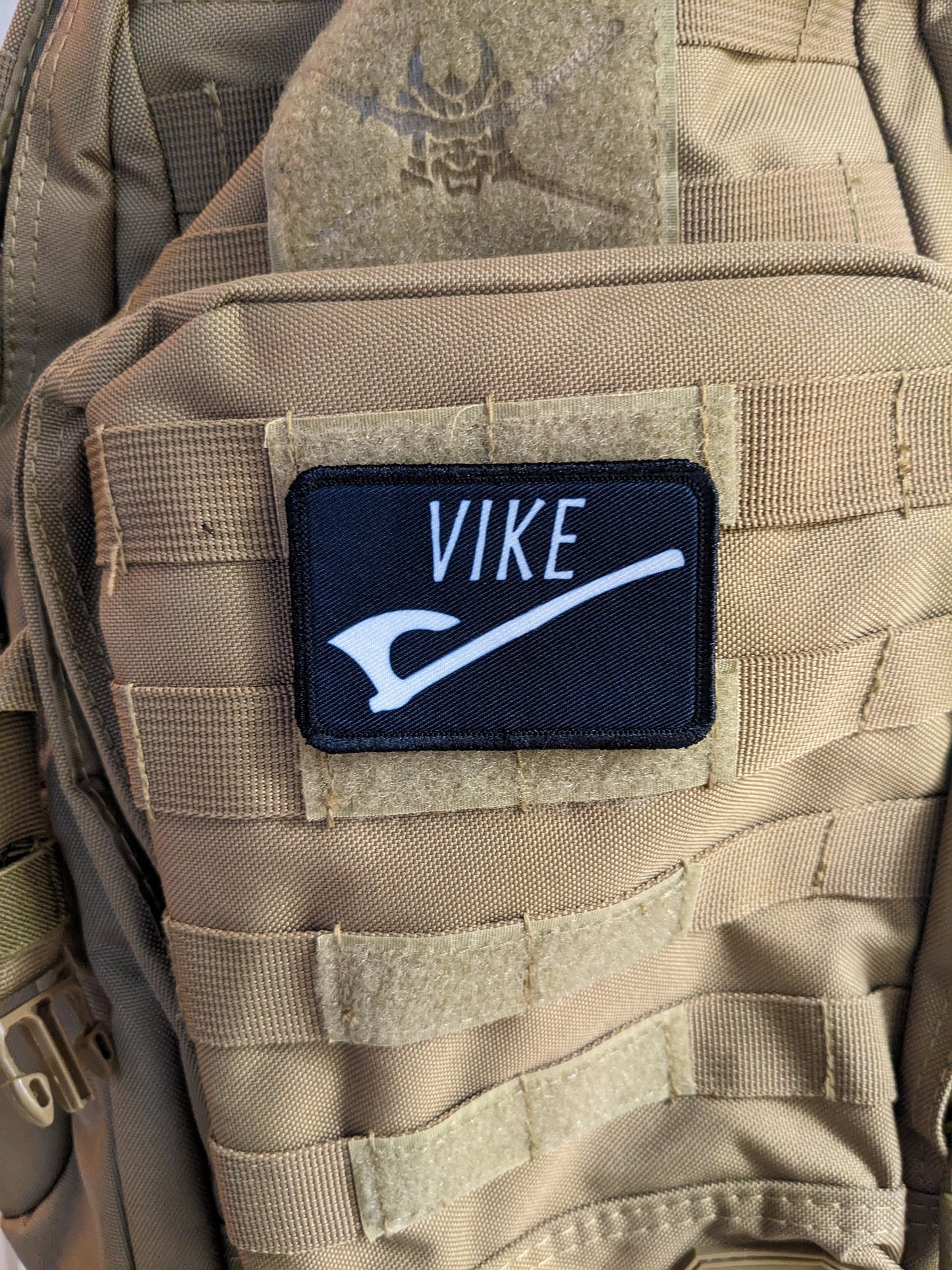 Viking Norse axe meme 2"x3" morale patch with hook and loop backing