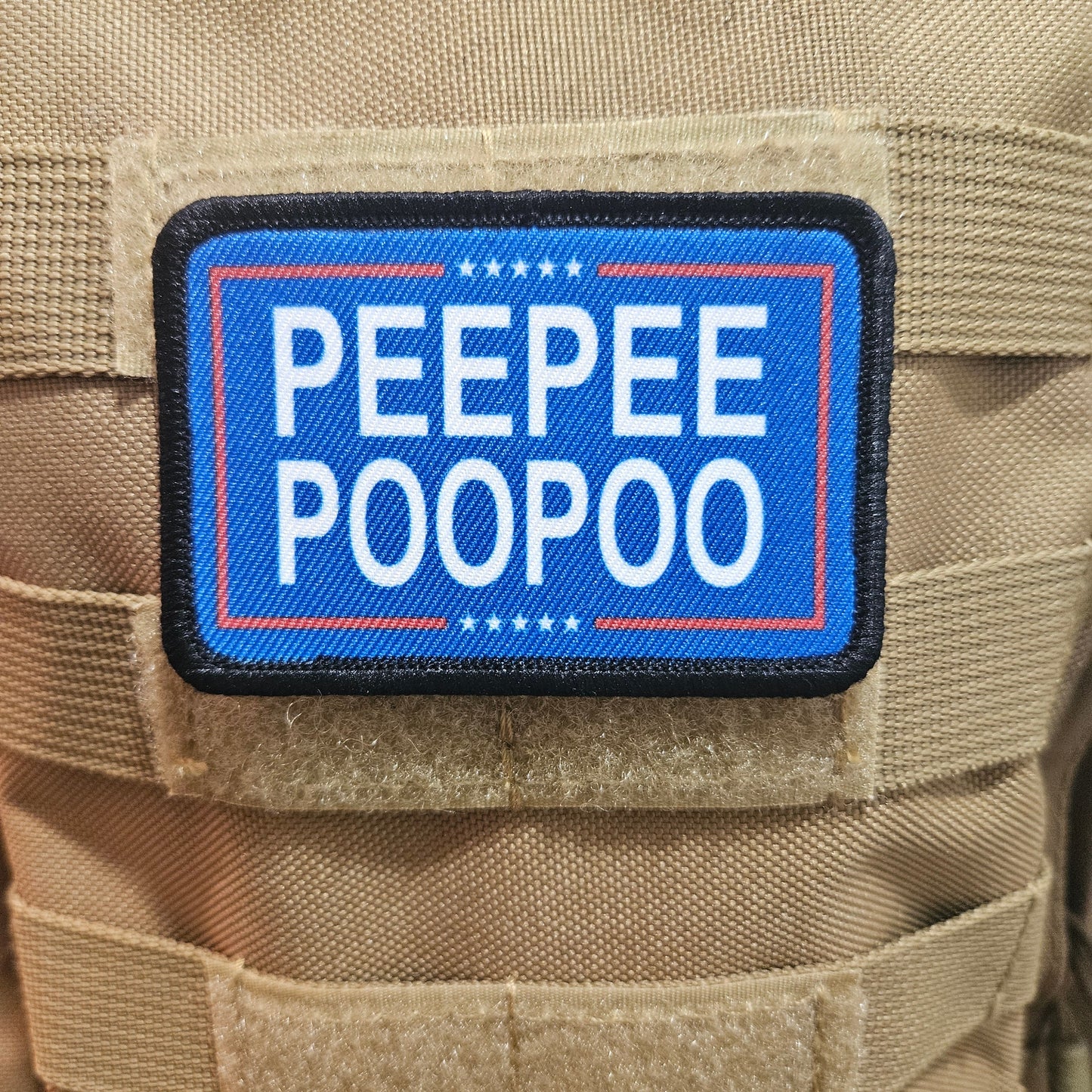 Peepee poopoo 2024 meme patch removable patch 2"x3" morale patch with hook and loop backing