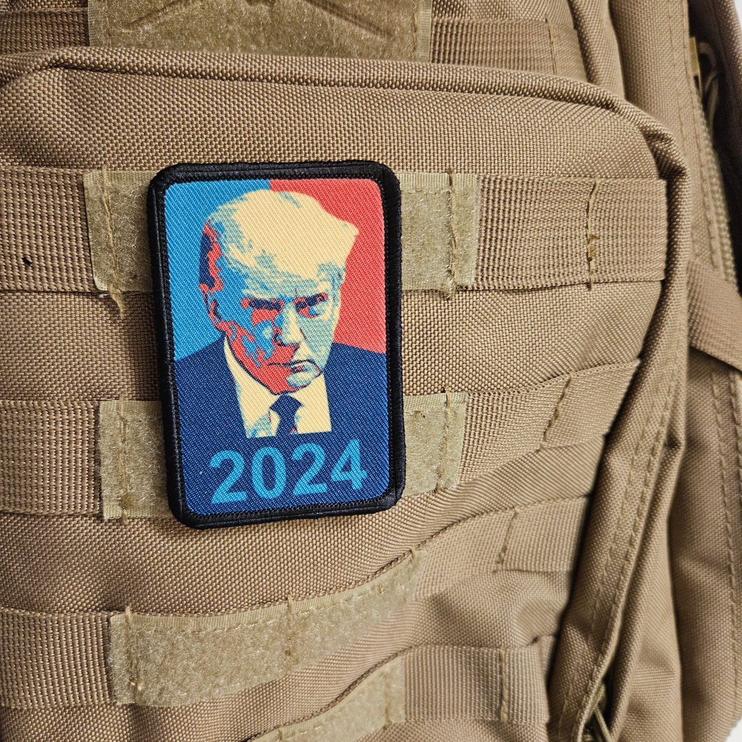 2024 mugshot poster meme funny 2"x3" removable morale patch with hook and loop backing