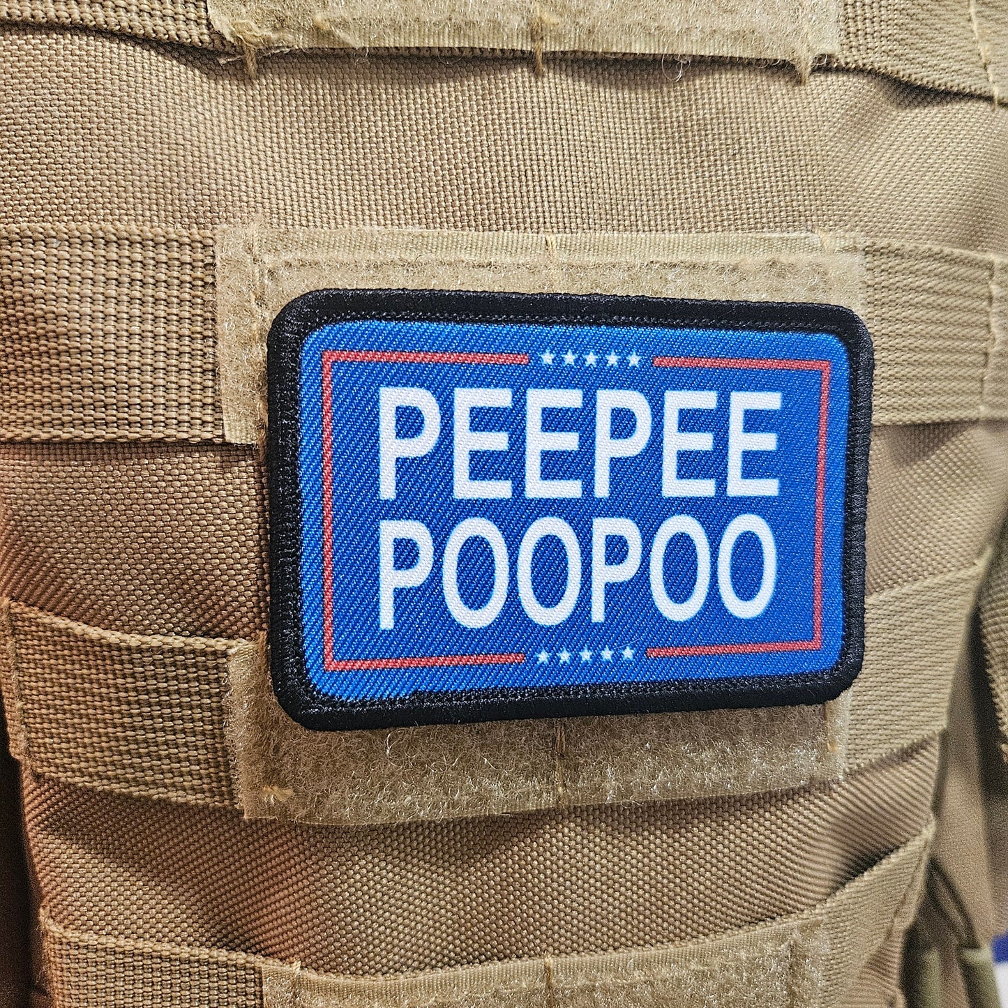 Peepee poopoo 2024 meme patch removable patch 2"x3" morale patch with hook and loop backing