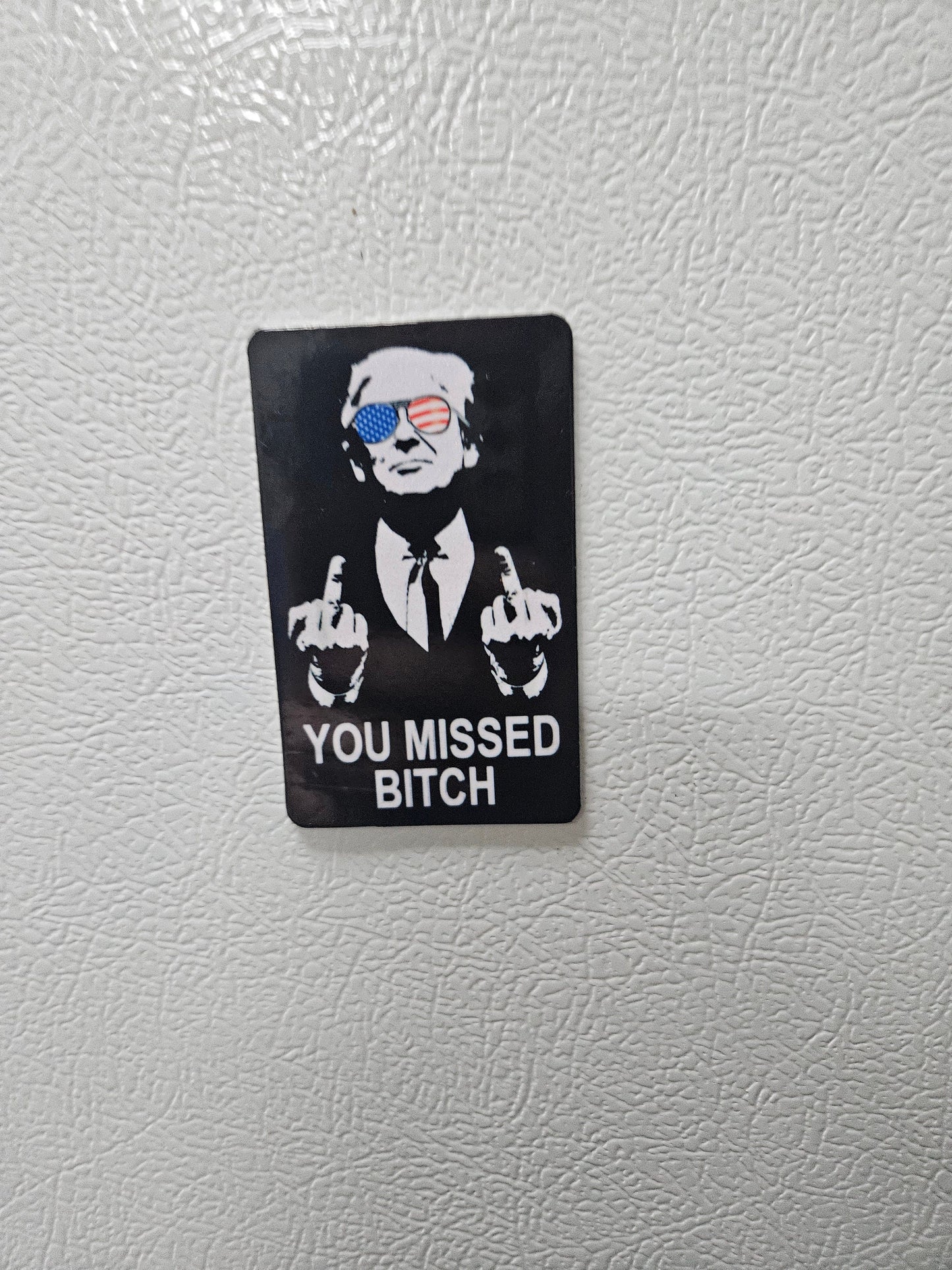 donald you missed bitch fridge magnet x3. 2x3.5" dimensions