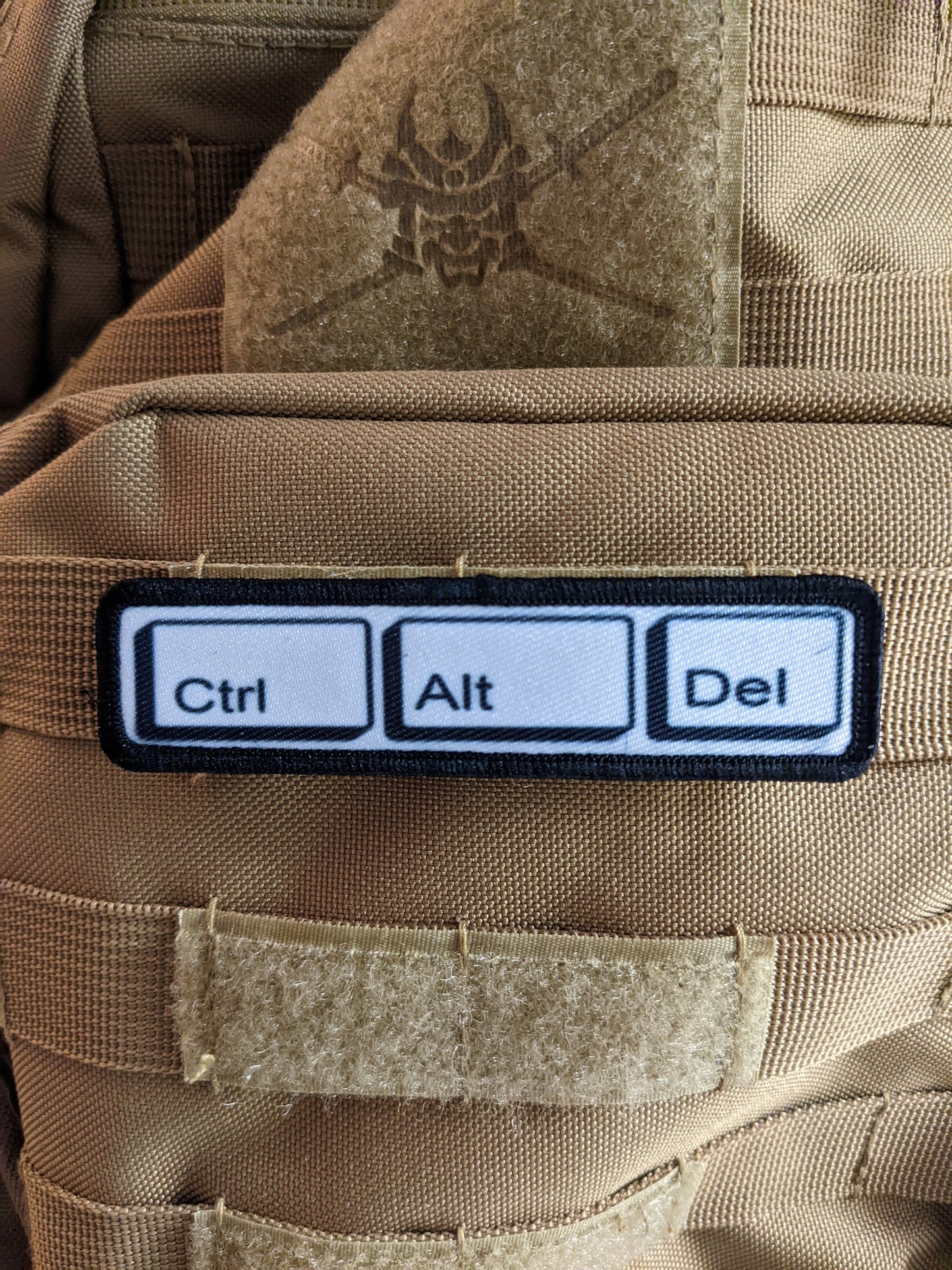 Ctrl alt del control alt delete 1"x4" removable morale patch with hook and loop backing good for back of operator hats