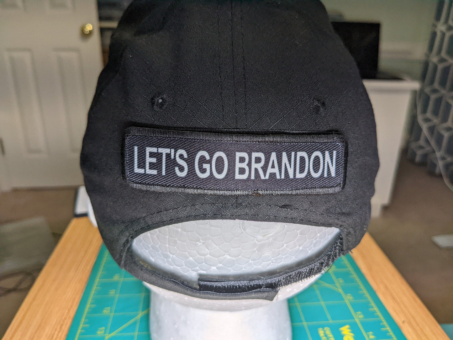 Let's Go Brandon meme 1"x4" removable morale patch with hook and loop backing good for back of operator hats