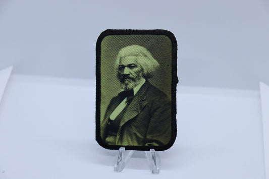 Frederick Douglas abolitionist 2"x3" morale patch with hook and loop backing