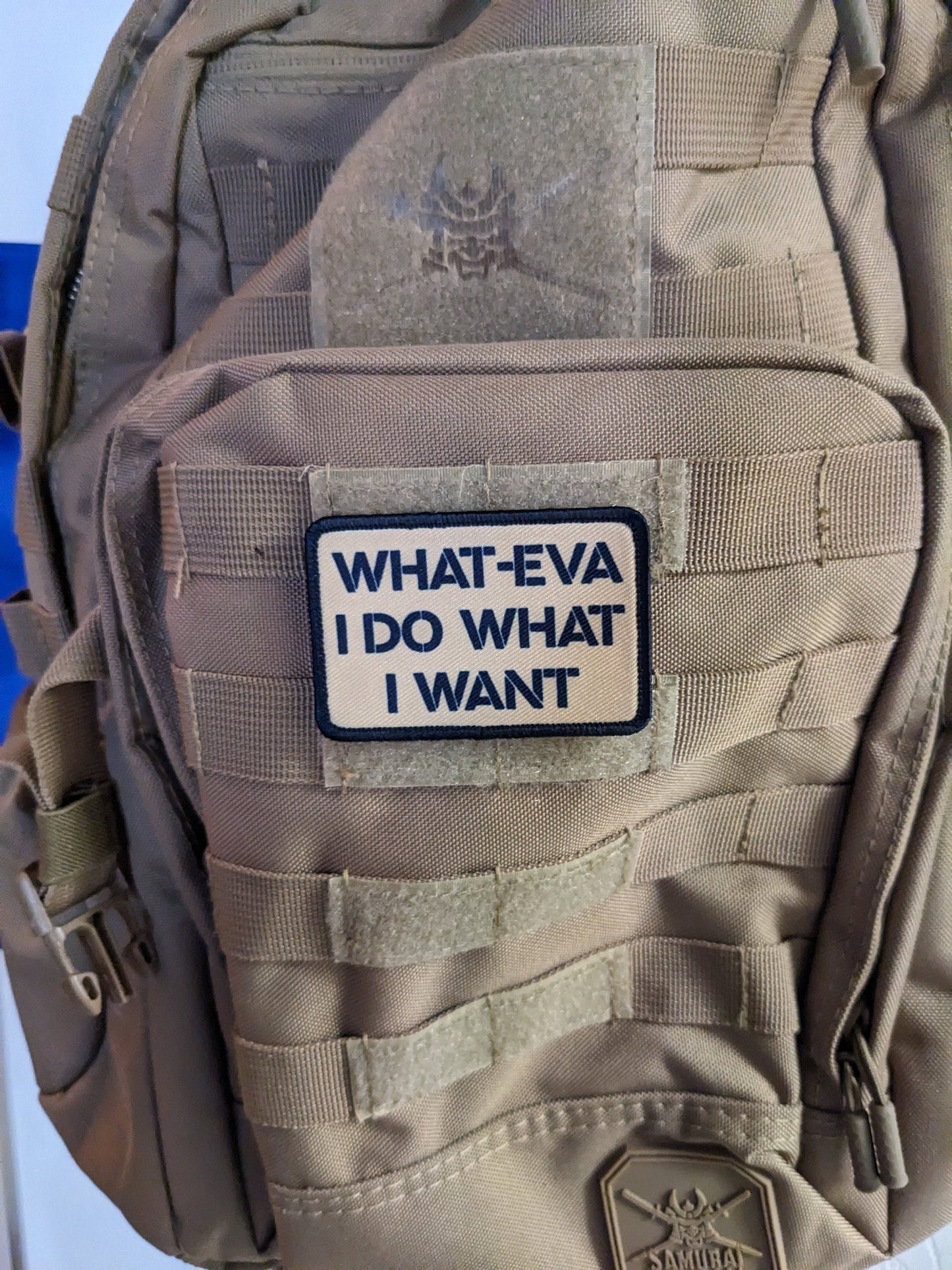 What-eva I do what I want meme 2"x3" morale patch with hook and loop backing