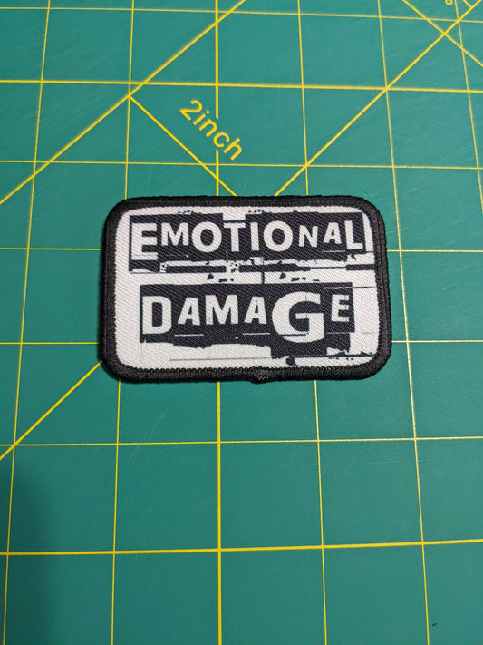 EMOTIONAL DAMAGE tiktok trend meme 2"x3" morale patch with hook and loop backing