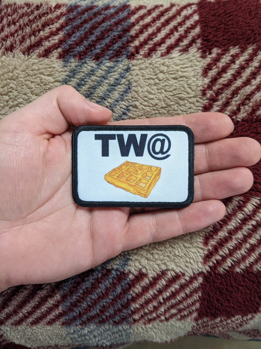 Twat Waffle  funny removable patch 2"x3" morale patch with hook and loop backing