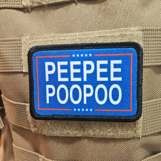 Peepee poopoo 2024 meme patch removable patch 2"x3" morale patch with hook and loop backing