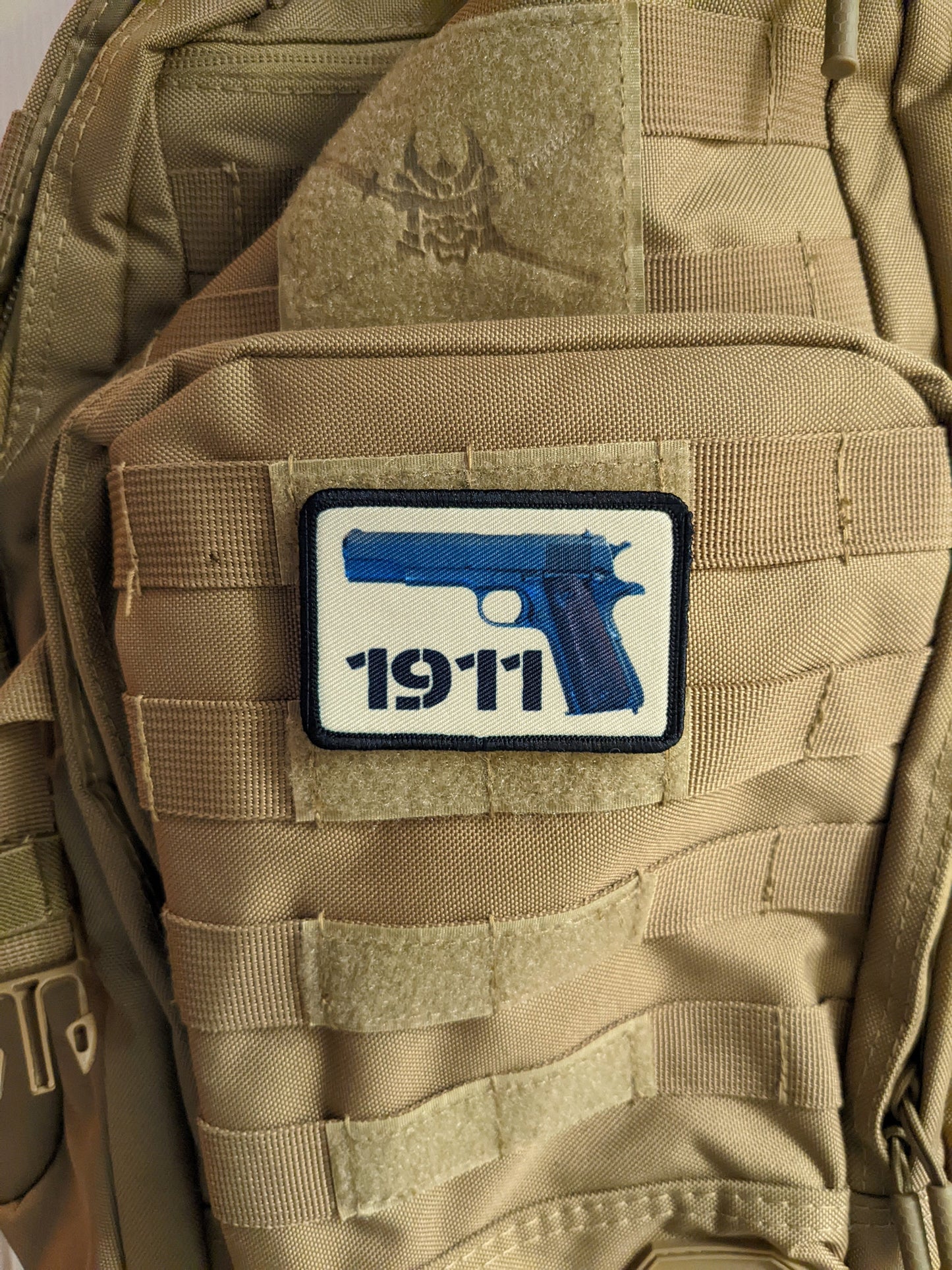 1911 a1 pistol 2"x3" morale patch with hook and loop backing