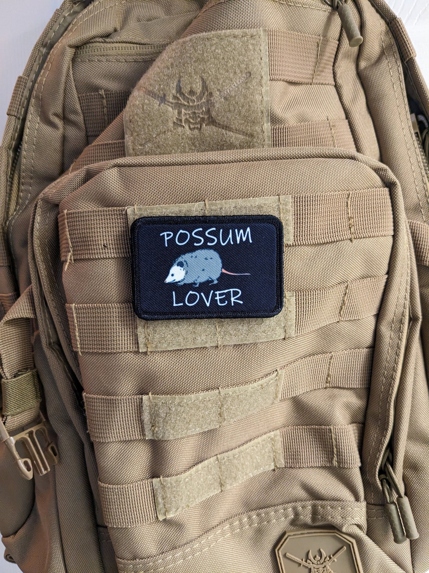 I love Possums so much I want one Possum lover 2"x3" morale patch with hook and loop backing