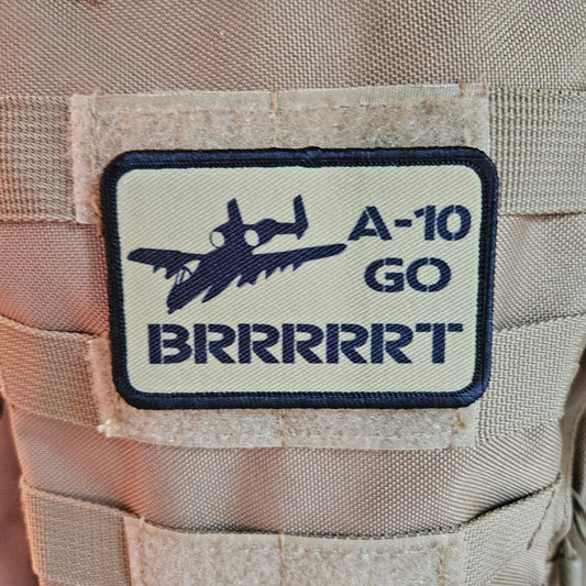 A-10 go Brrrrrrrt  2"x3" morale patch with hook and loop for hat