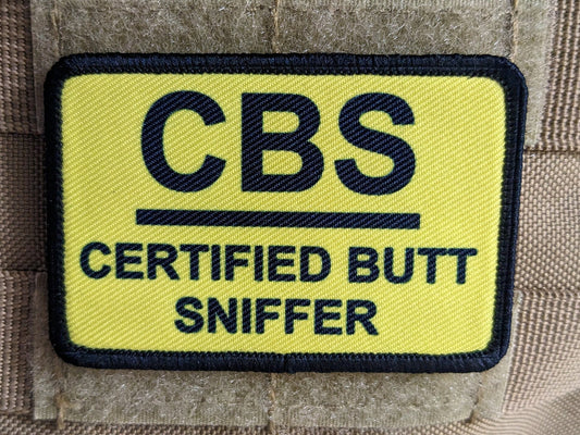 Certified butt sniffer vest patch 2"x3" removable morale patch with hook and loop backing