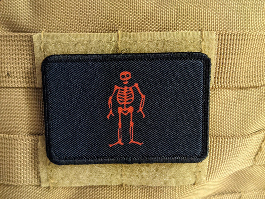 Red Skelton Edward Low  pirate flag pirate 2"x3" removable morale patch with hook and loop for hat