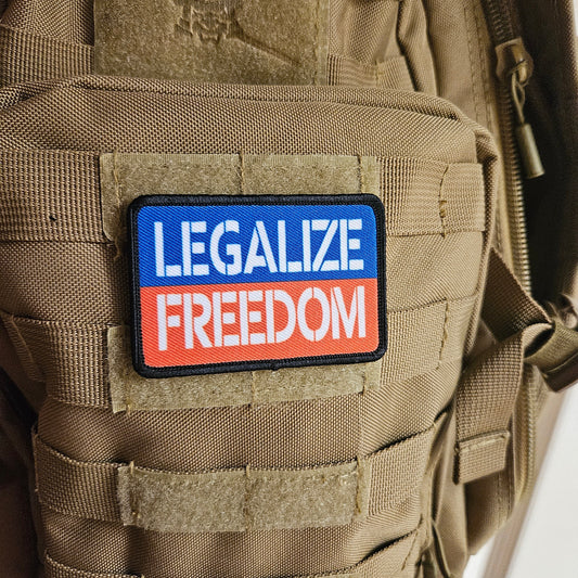 Legalize freedom   2"x3" removable morale patch with hook and loop backing