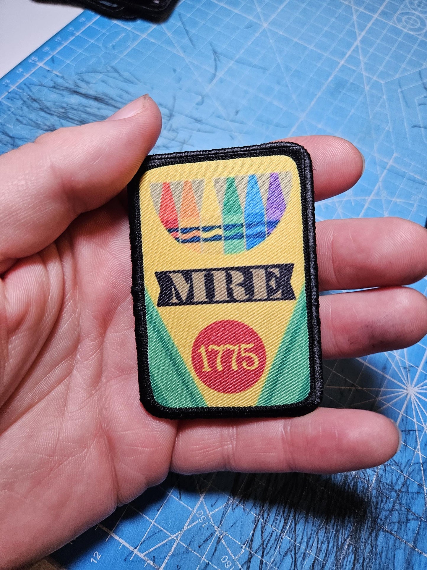 Crayon eaters marine meme ration red tastes like cherry  2"x3" morale patch with hook and loop backing military joke meme