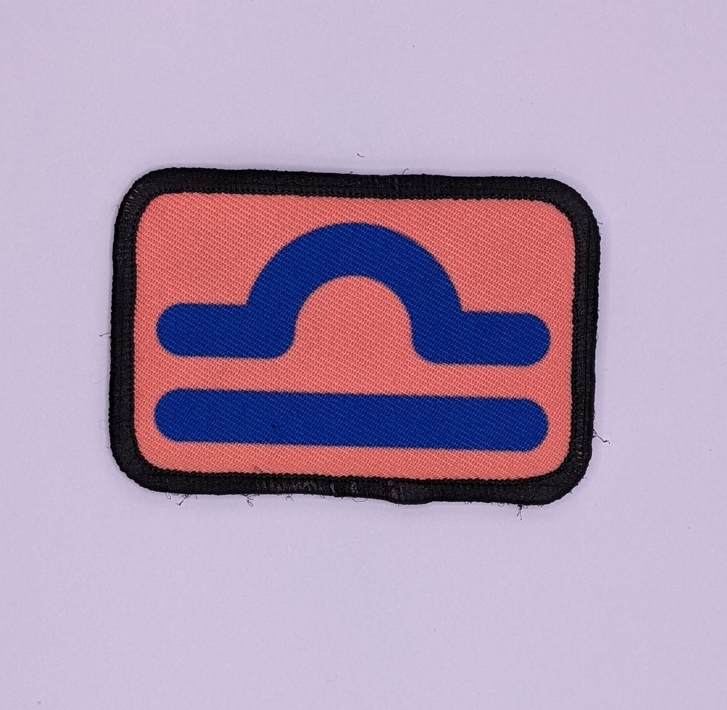 libra sign zodiac custom colors available 2"x3" morale patch with hook and loop backing