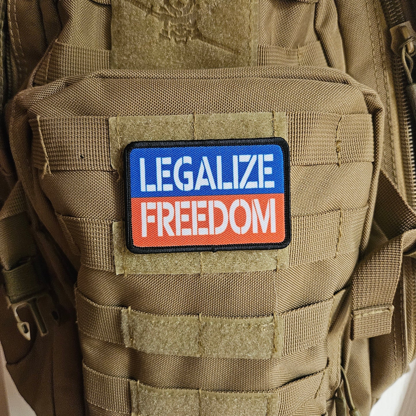 Legalize freedom   2"x3" removable morale patch with hook and loop backing