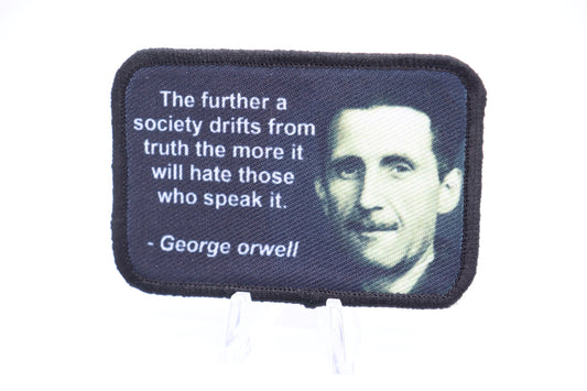 Big Brother is Watching you George Orwell quote on truth 2"x3" morale patch with hook and loop backing