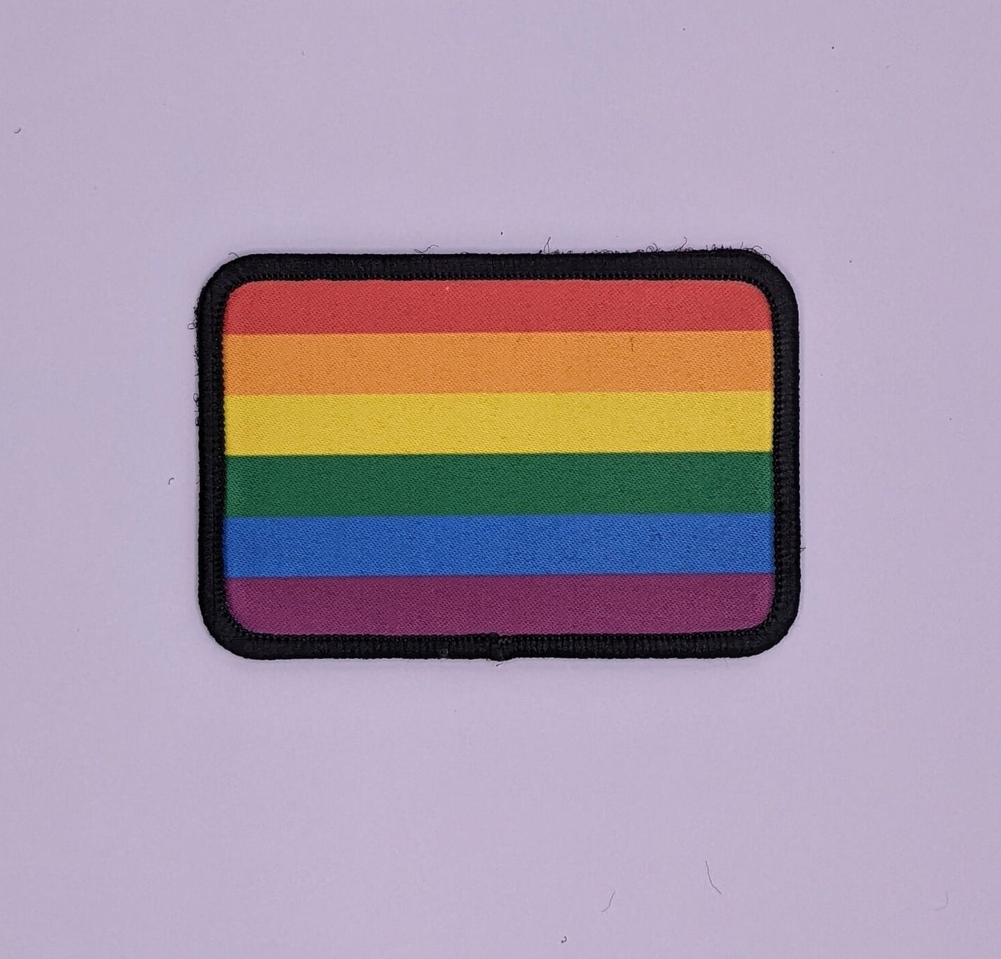 Gay pride flag 2"x3" morale patch with hook and loop backing