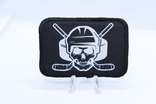 Hocky pirate flag skull and cross sticks removable patch 2"x3" morale patch with hook and loop backing
